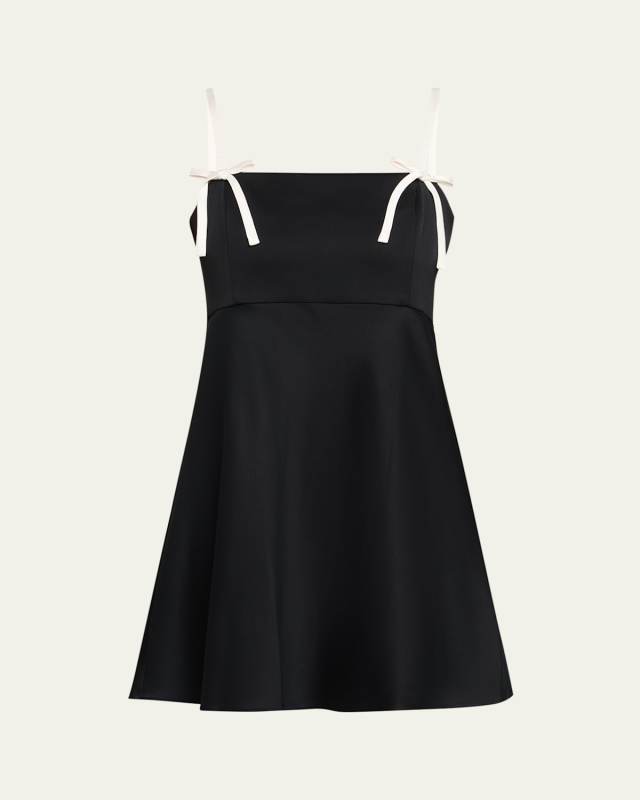 Morgan Babydoll Bow Detail Mini Dress